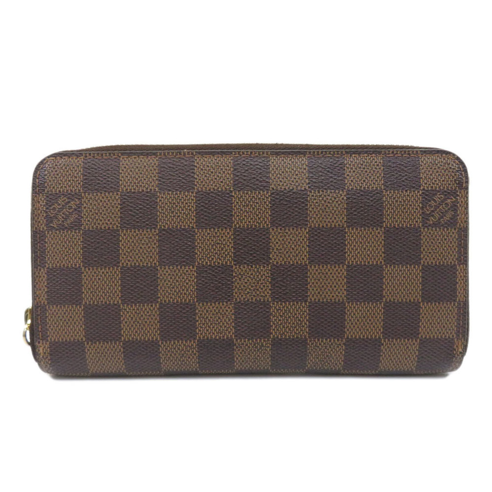 Louis Vuitton Zippy Damier Ebene Long Wallet Canvas